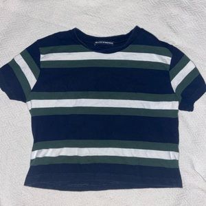 Striped cropped tee
